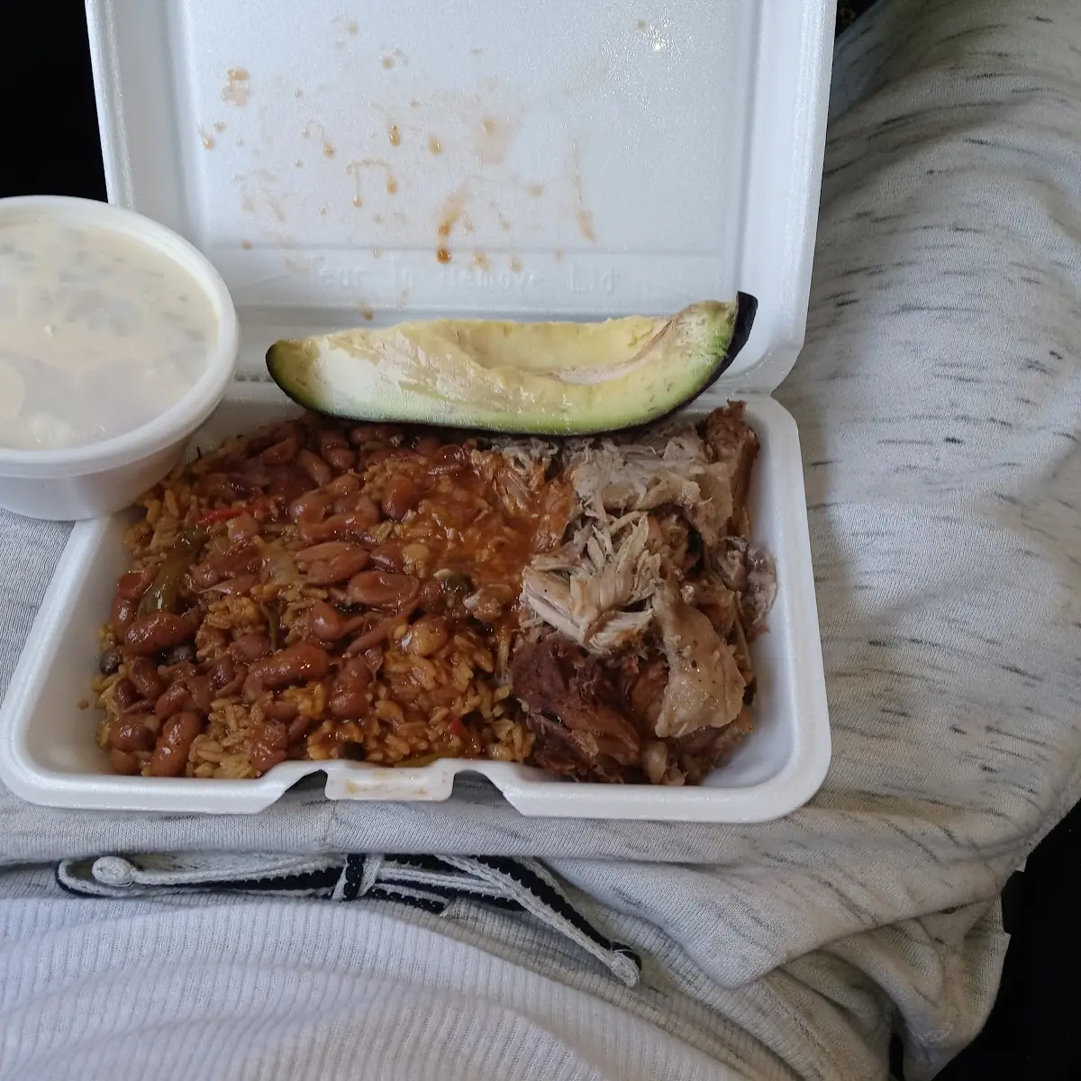 Pulled Pork Plate with Rice and Beans