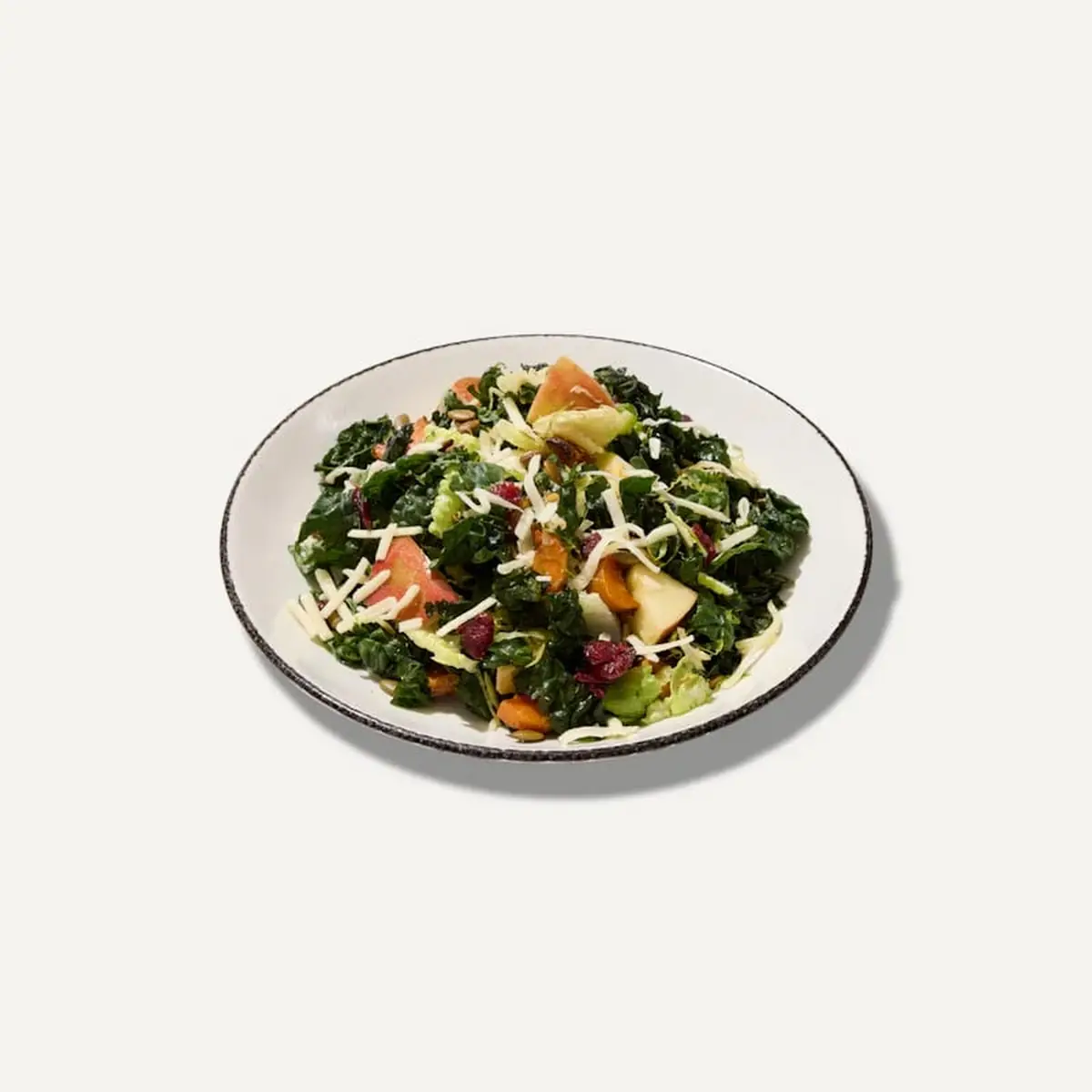 Kale Apple Crunch Salad with Seared Salmon
