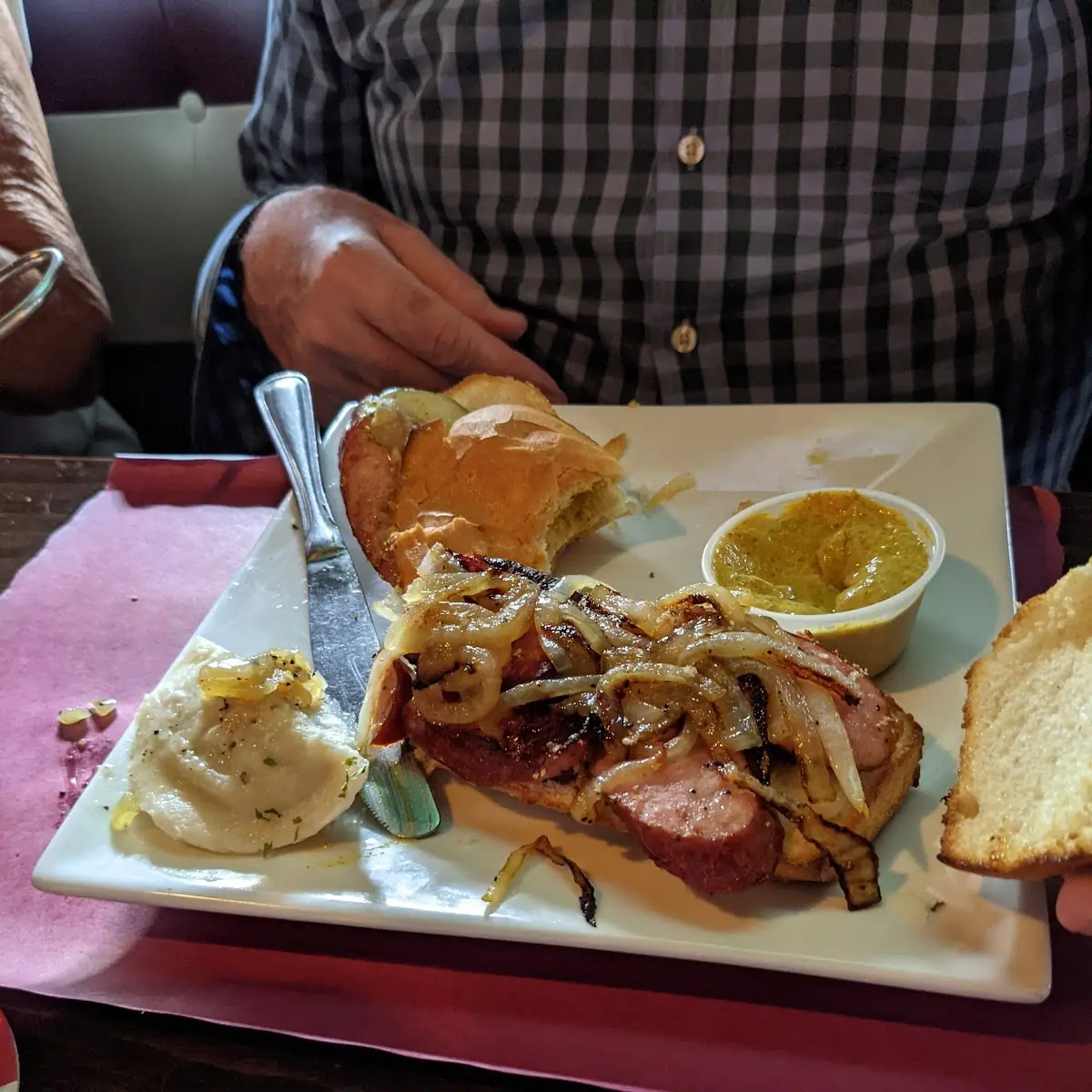Grilled Kielbasa Sandwich