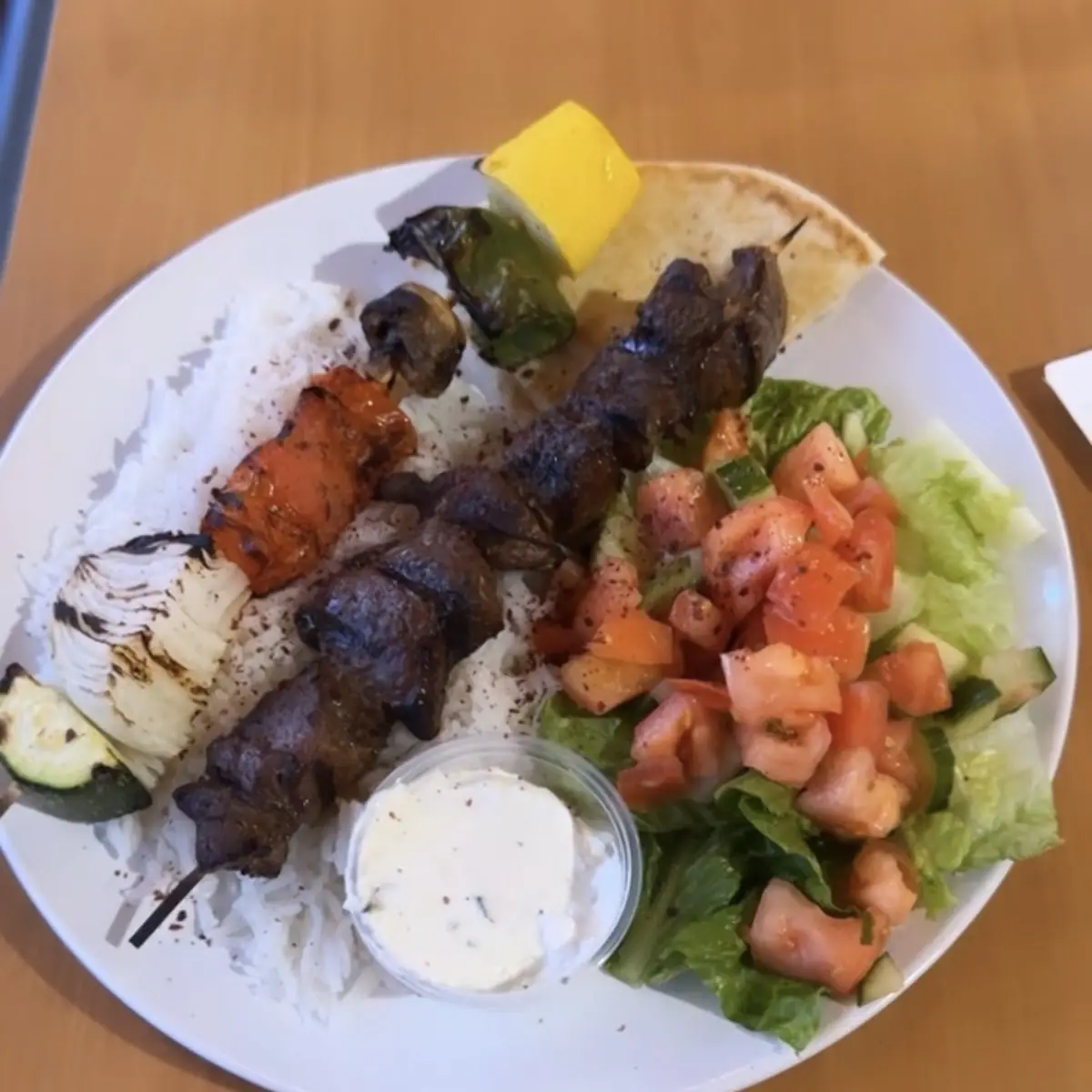 Beef Kabob with Rice Salad