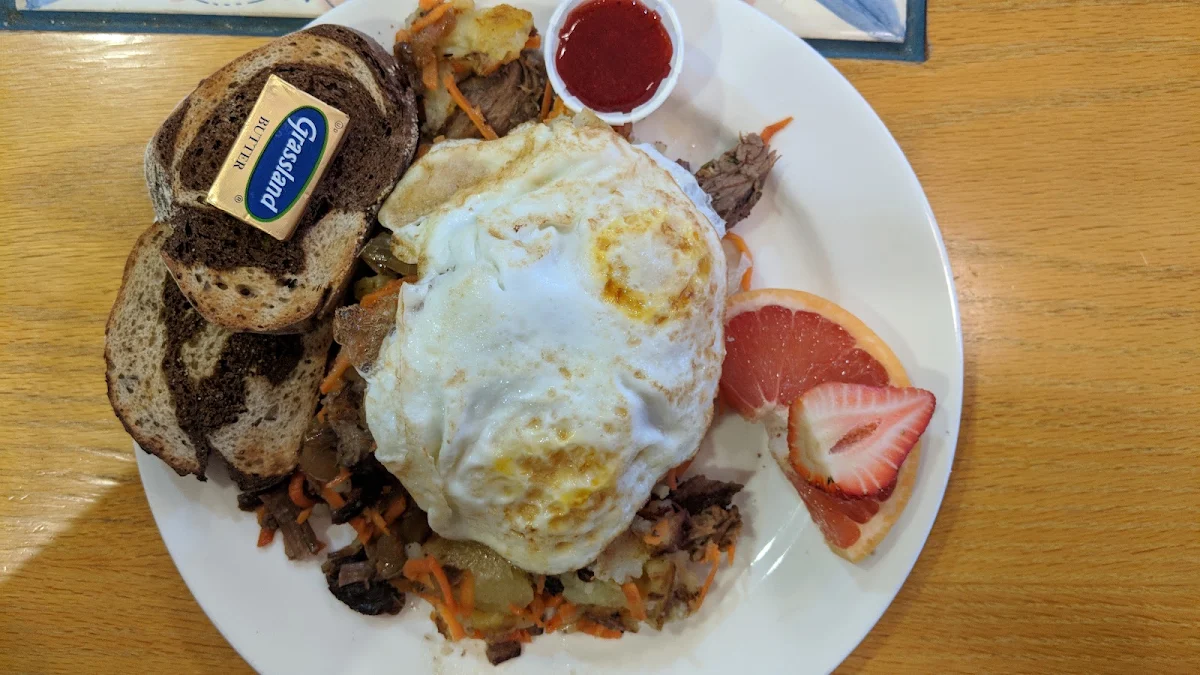 Ham Steak & Eggs with Potatoes