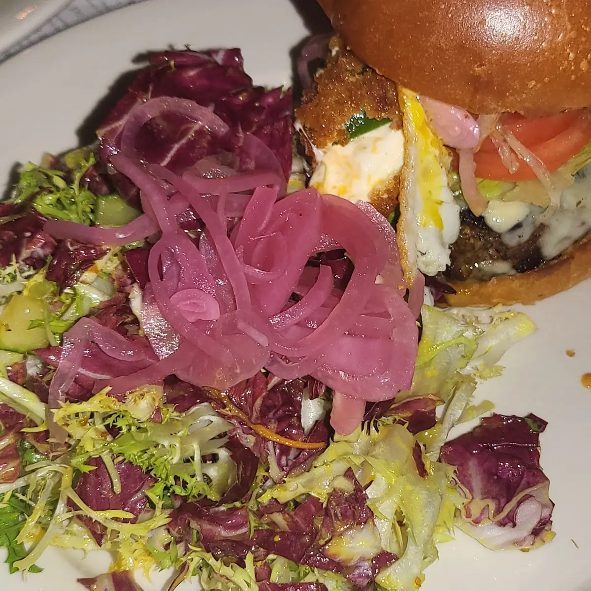 The Brunch Burger w Side Salad