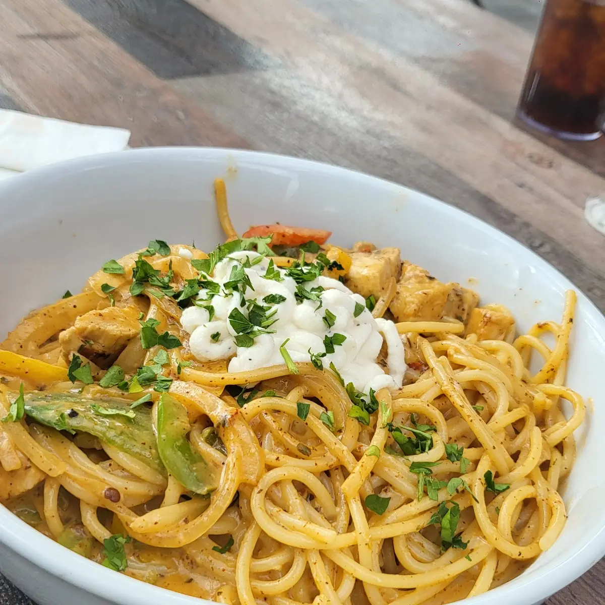 Southwest Chicken Pasta Alfredo