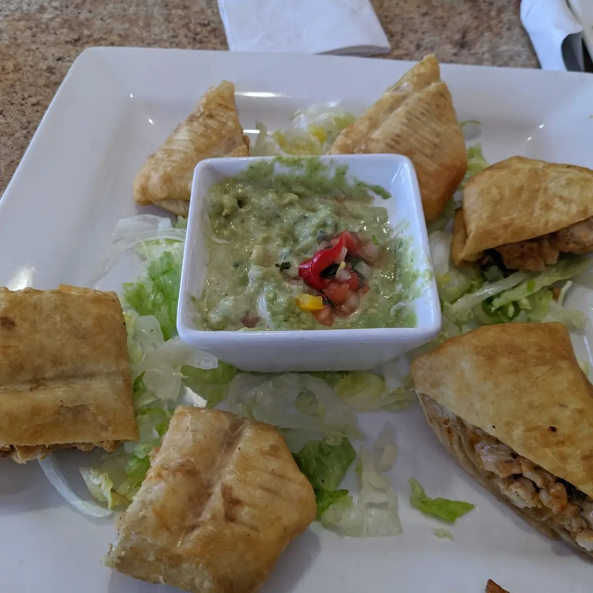 Cheese Quesadilla & Guacamole Salad