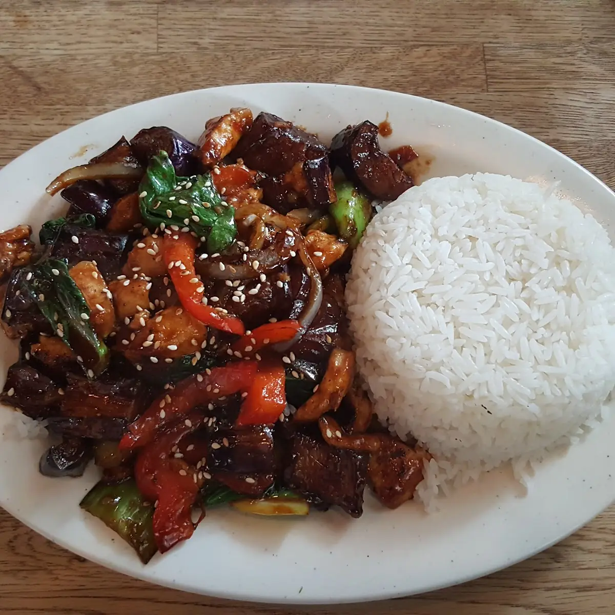 Garlic Eggplant Stir Fried Mixed Vegetables