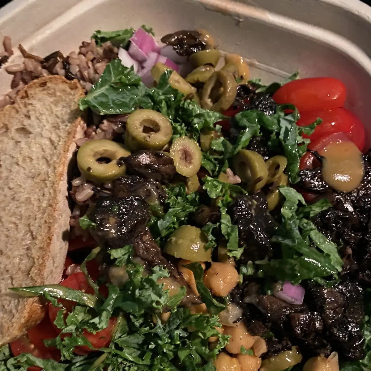 Kale with Wild Grain Rice Salad