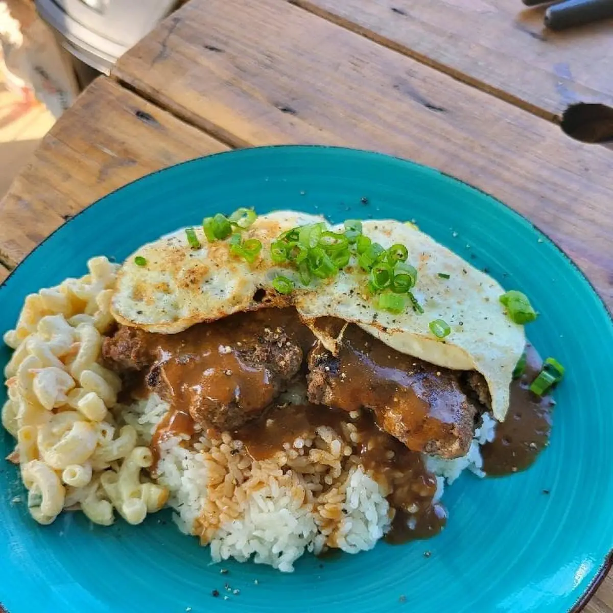 Loco Moco Hamburger Steak 2 Fried Eggs Rice & Brown Gravy