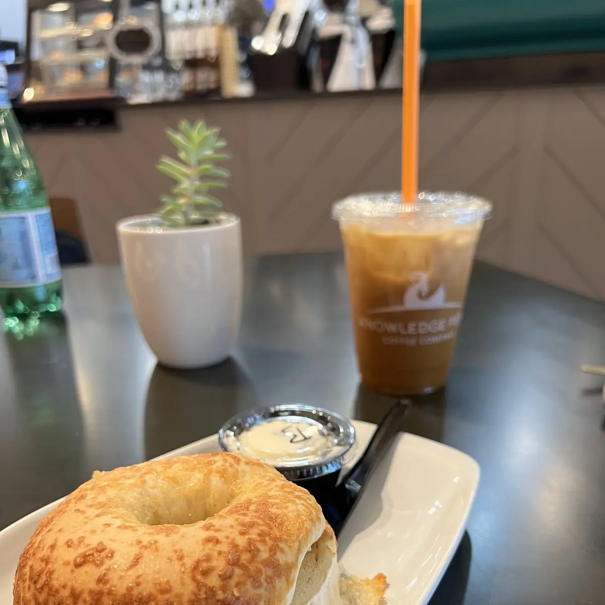 Asiago Bagel with Butter