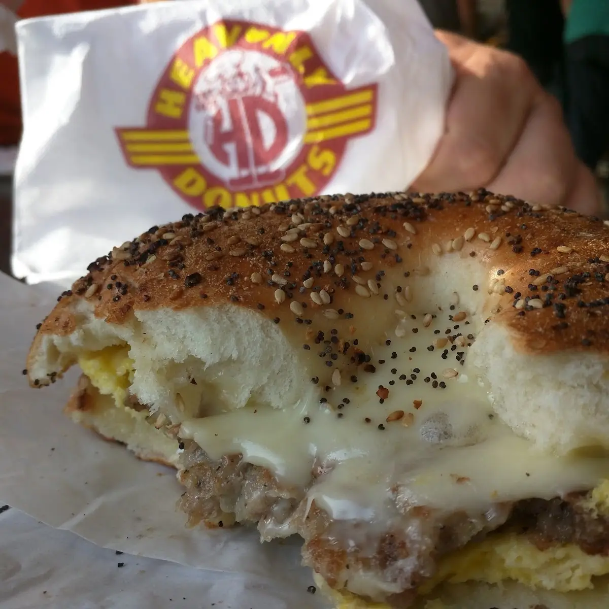 Sausage Egg and Cheese Bagel Sandwich