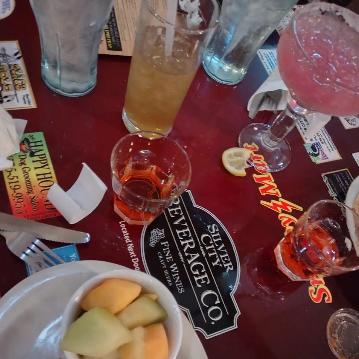 Reuben Sandwich and Drinks
