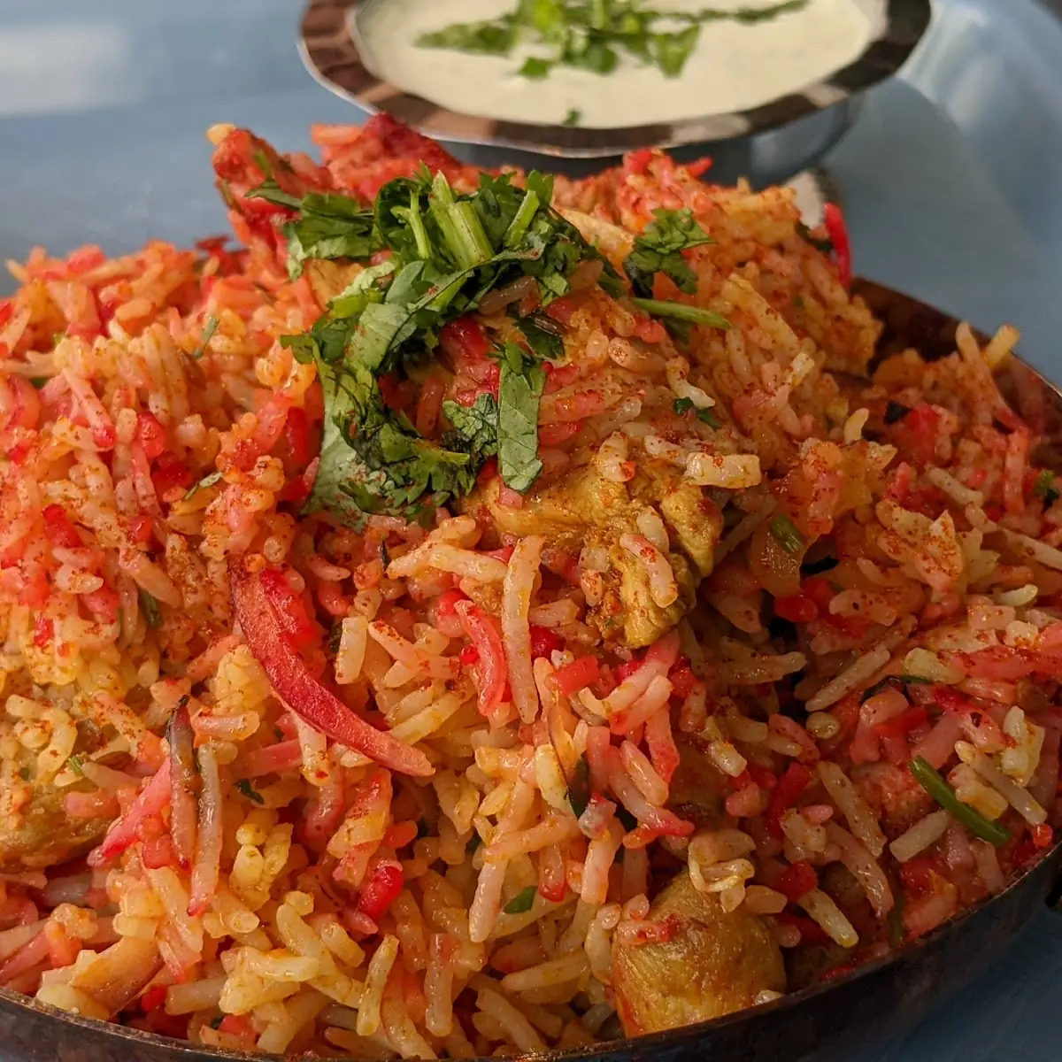 Chicken Biryani with Raita