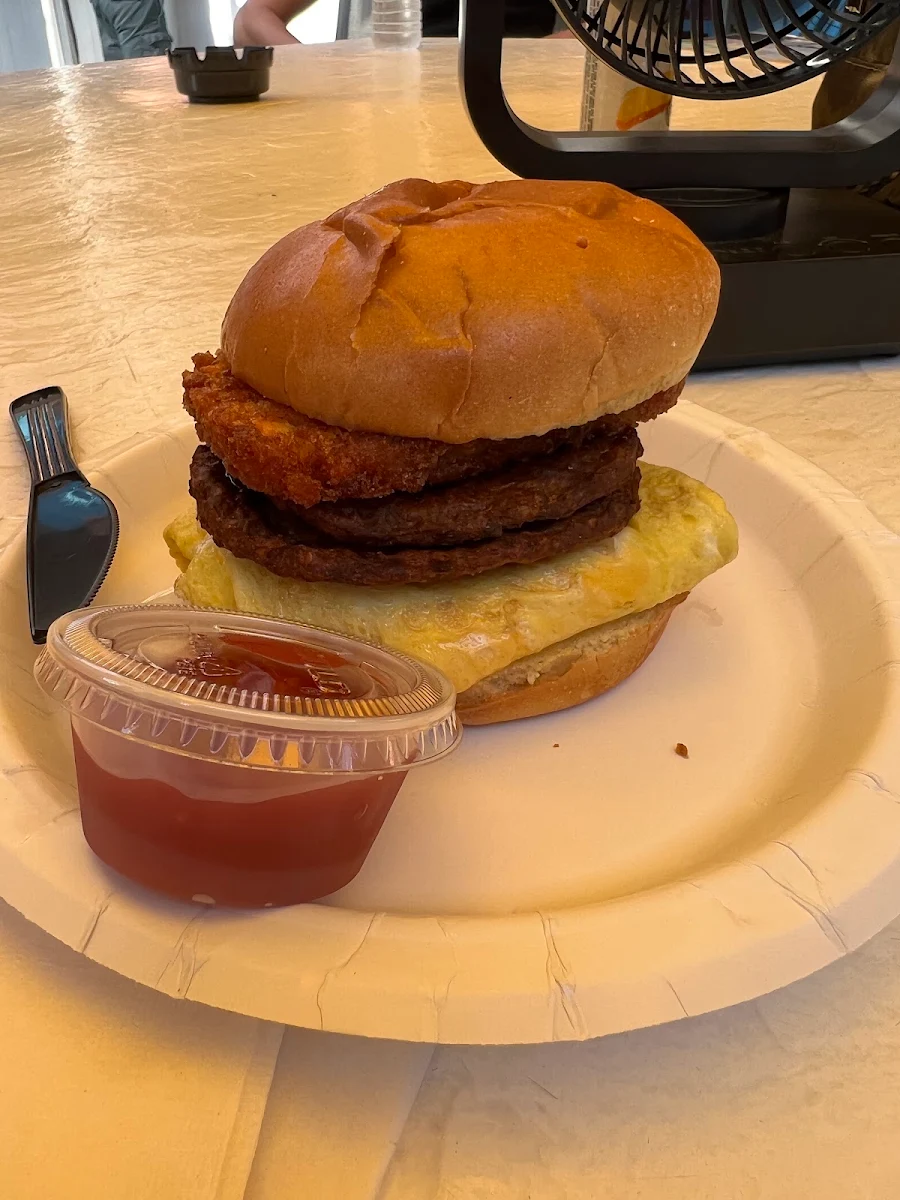 Sausage Egg & Cheese with Hash Browns