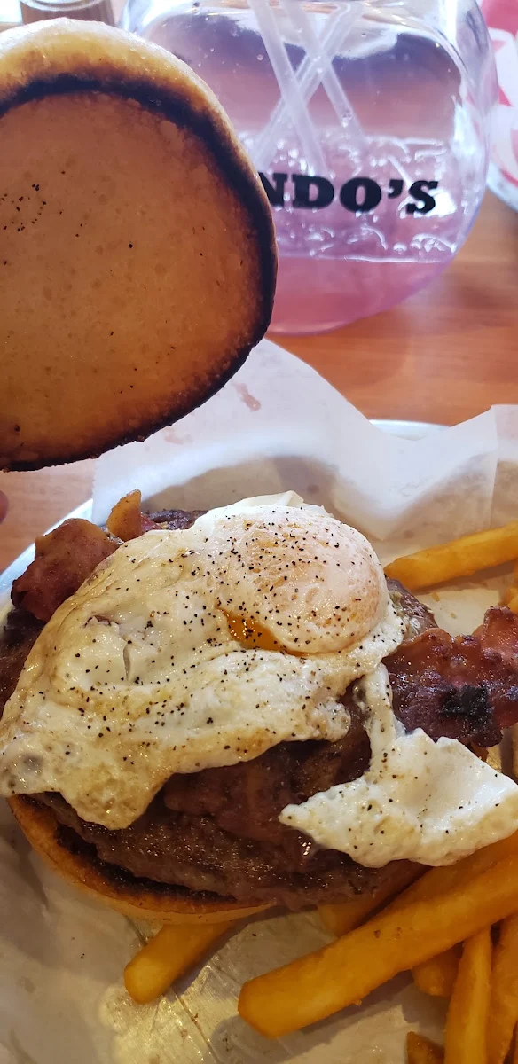 Burger with Bacon Egg and Avacado