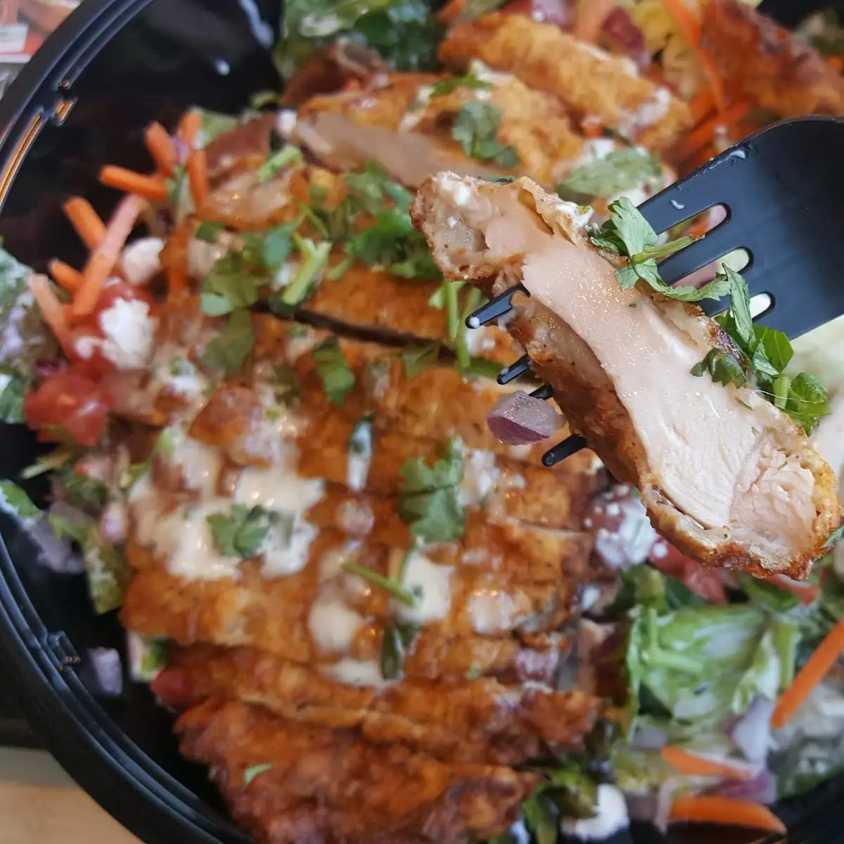 Golden Fried Chicken Salad
