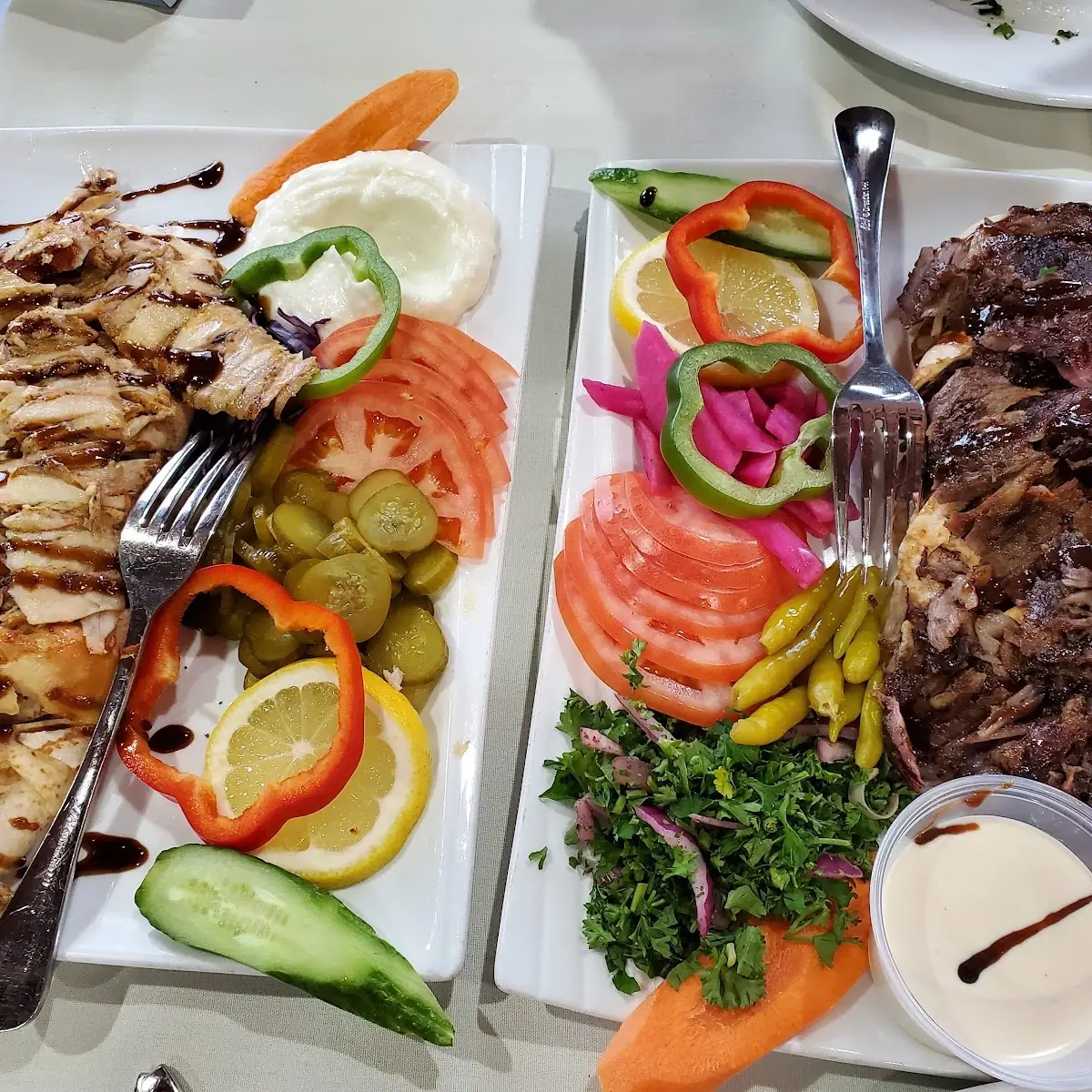Meet and Chicken Shawarma Plate