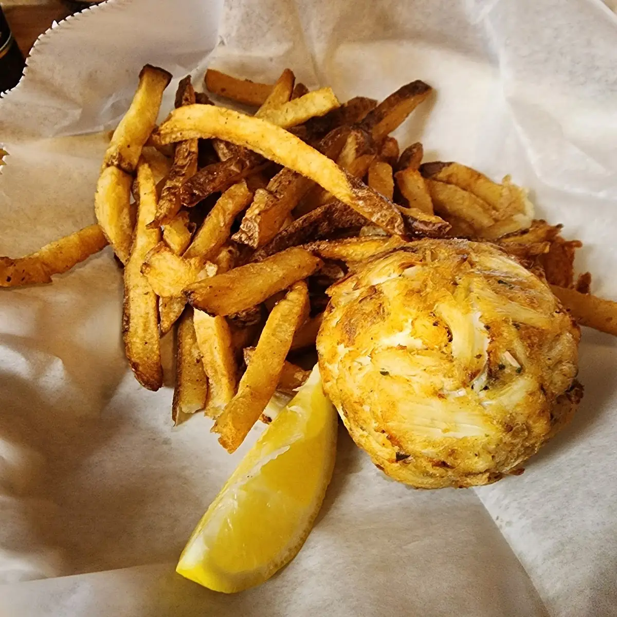 Crab Cake and Fries
