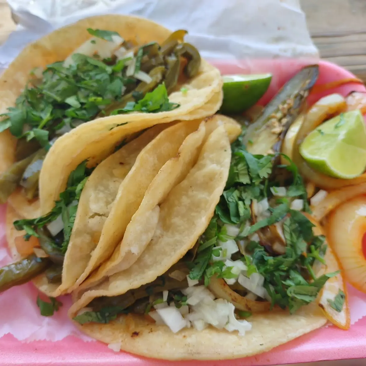 Chicken Taco and Pastor Taco
