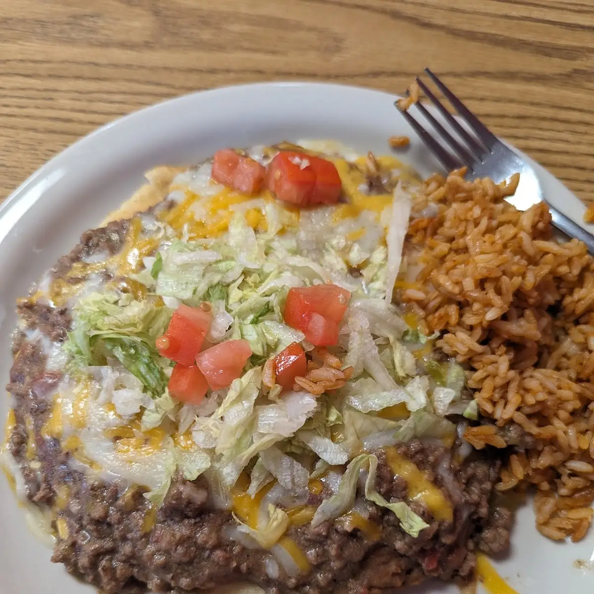 Red & Green Chile Beef Enchilada Plate