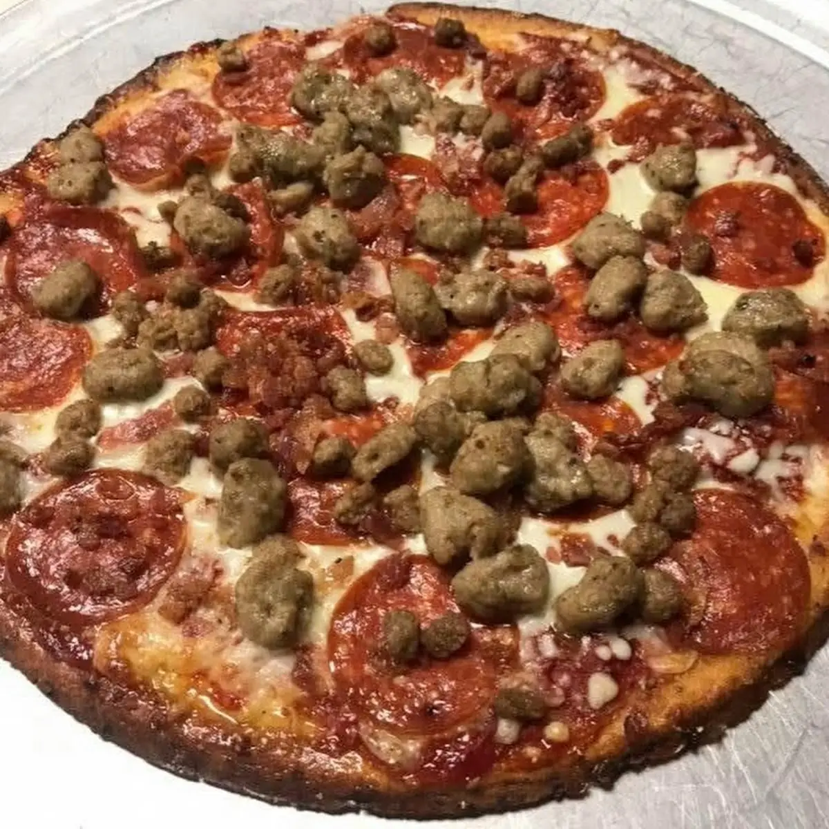 Pepperoni and Sausage Pizza