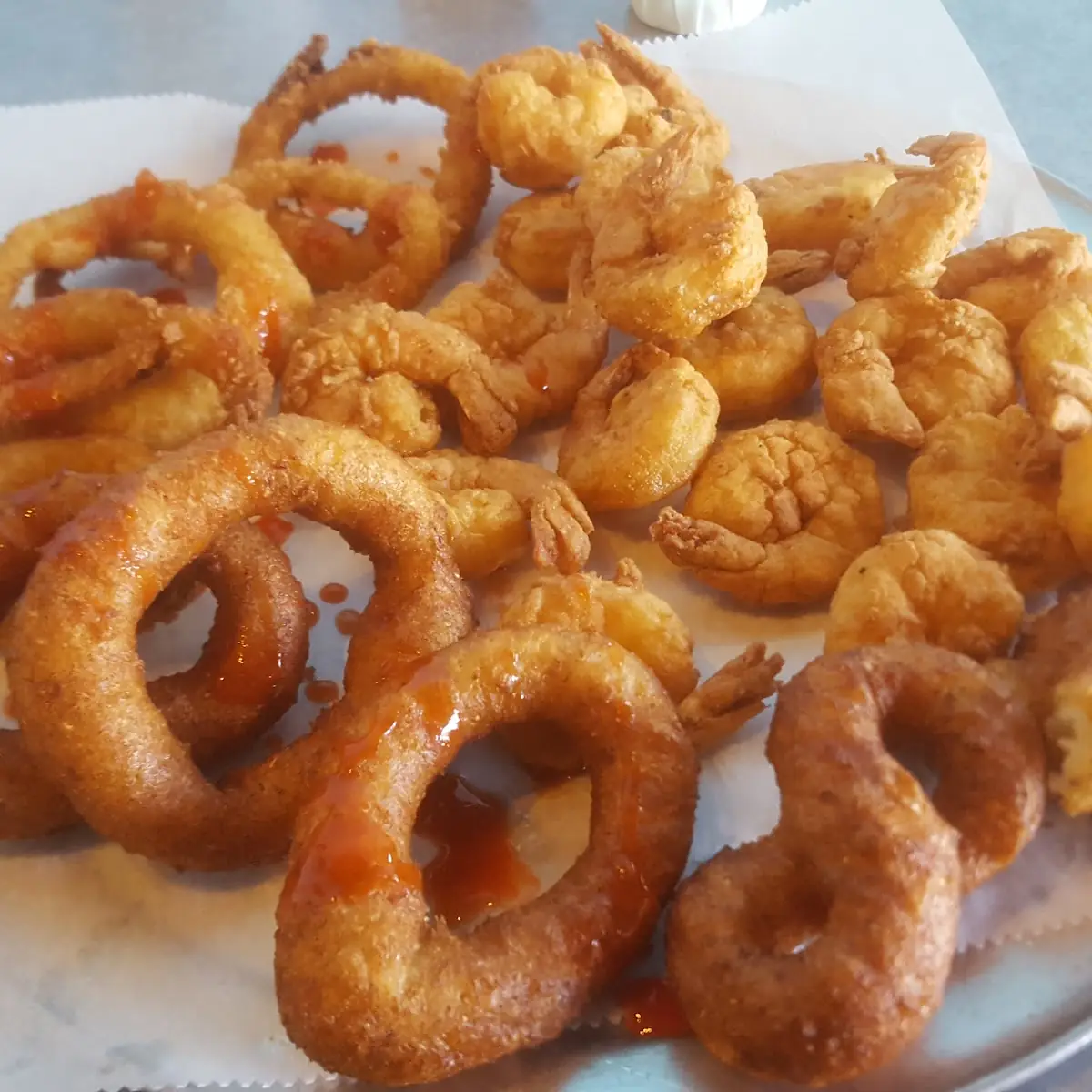 Fried Shrimp and Hush Puppies