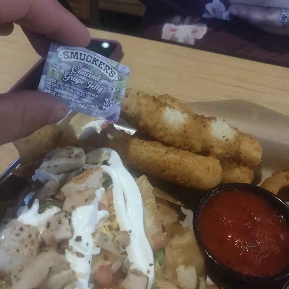 Mozzarella Sticks and Grape Jelly