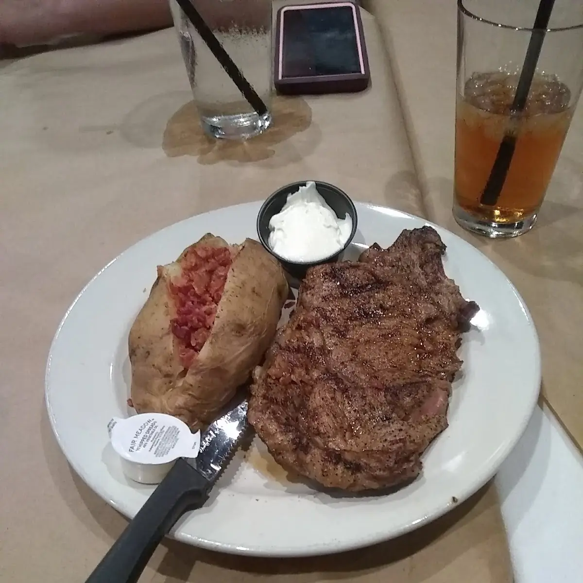 Rib Eye Steak and Potatoe