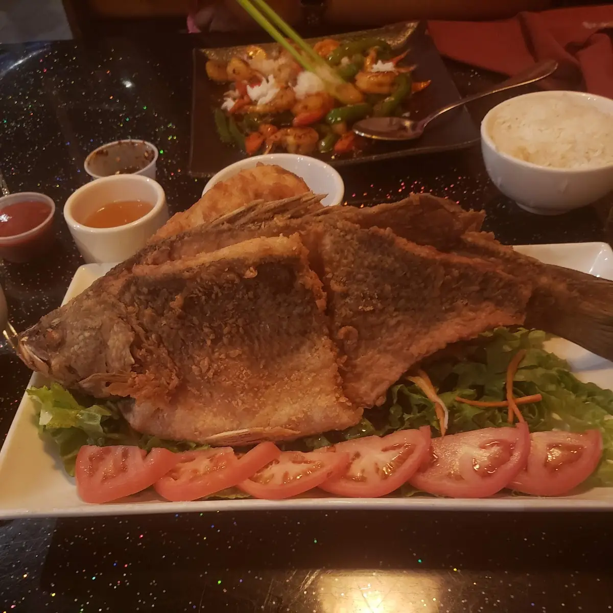 CÁ Rockfish Chiên Giòn - Deep Fried Crispy Whole Rock Fish