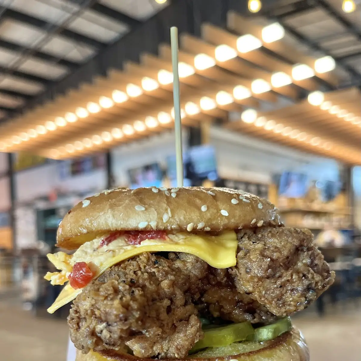 Fried Chicken Sandwich with Pimento Cheese