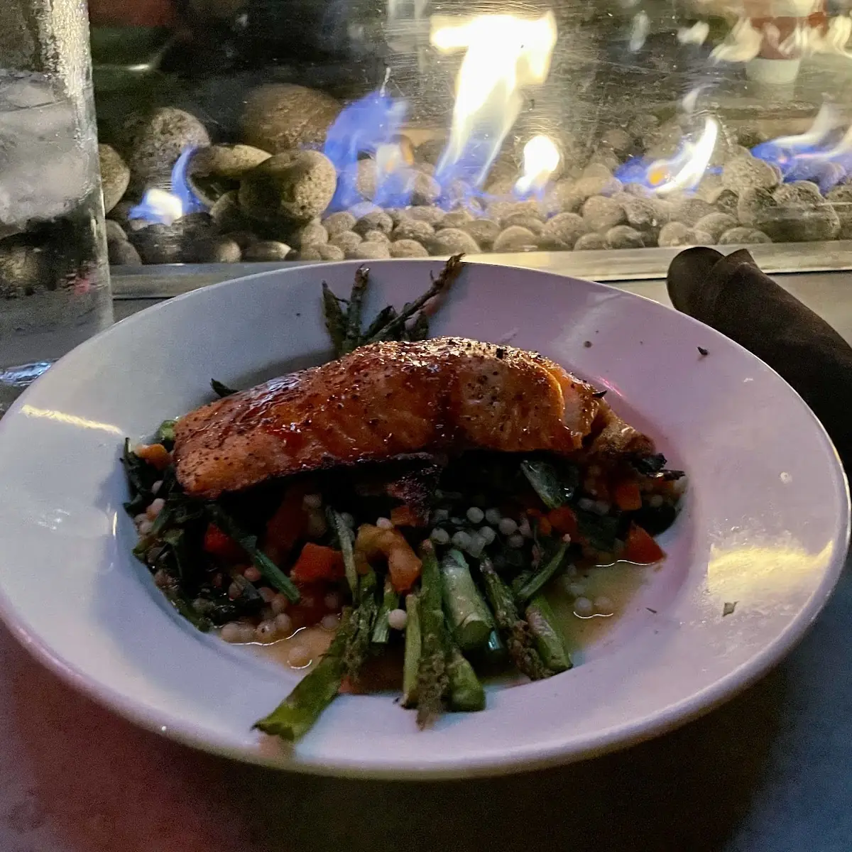 Enlightened Cherry Chipotle Glazed Salmon