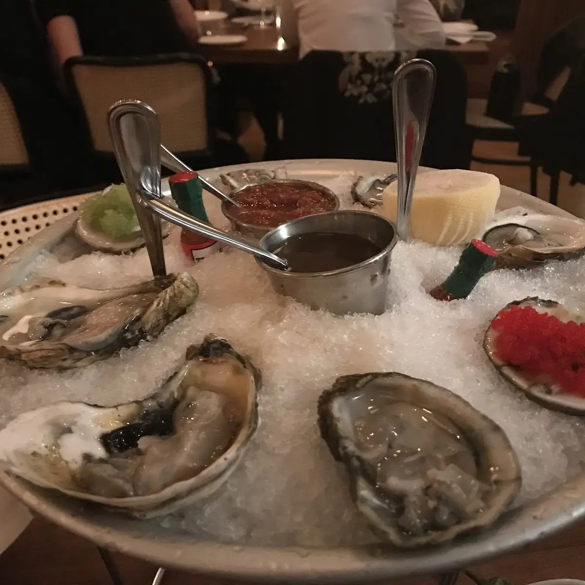 Seafood Tower Colossal Shrimp Cocktail Oysters