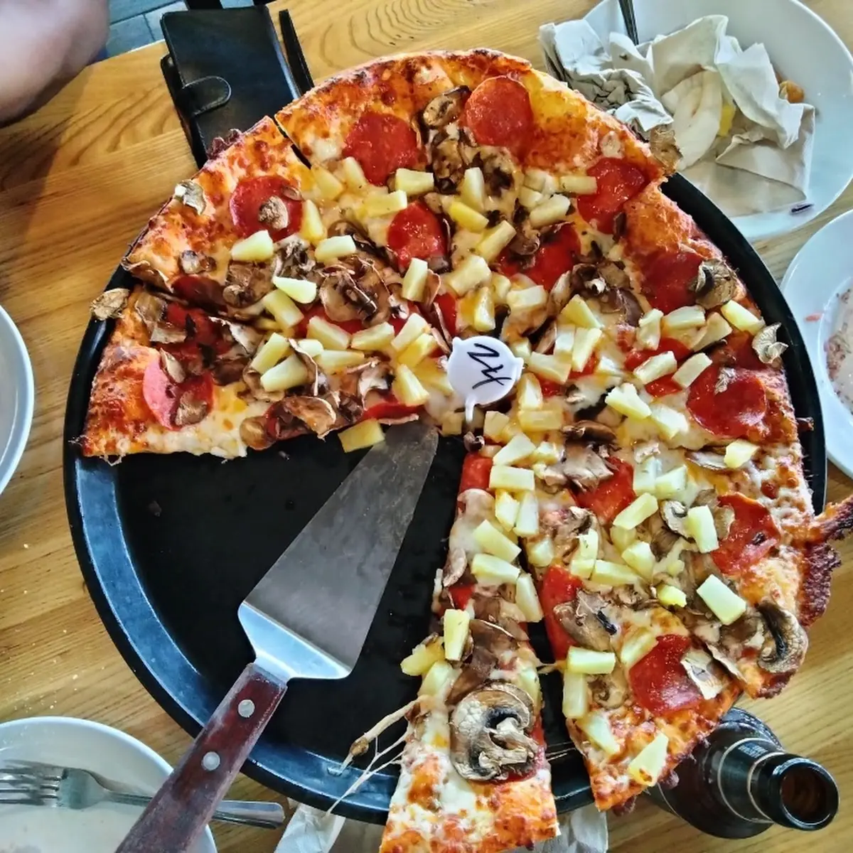 Pepperoni Cheese Pineapple Mushroom Pizza