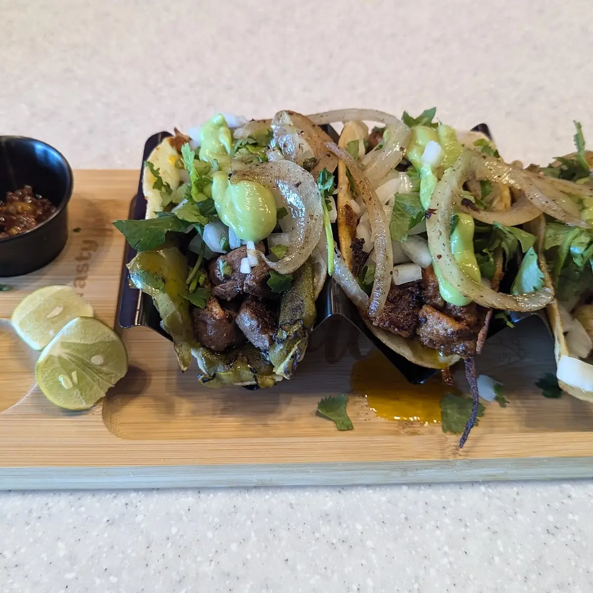Steak Al Pastor Shrimp Tacos
