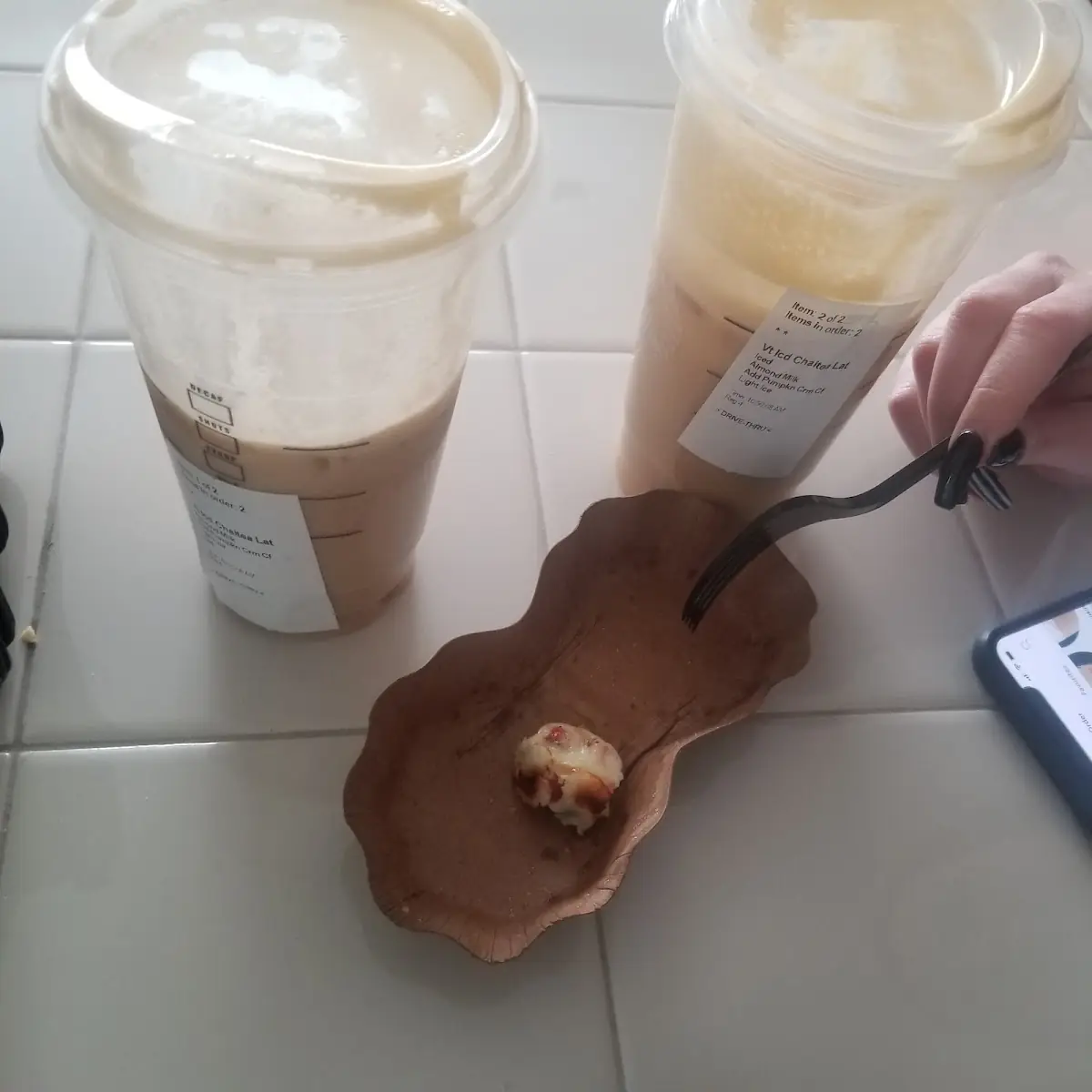 Pumpkin Spice Latte with Cold Foam and Egg Bites