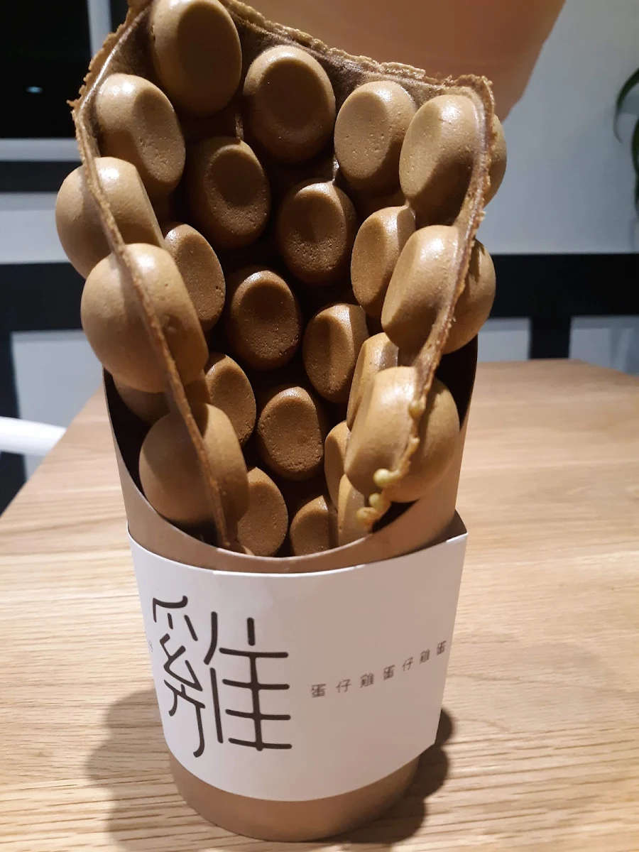White Chocolate Matcha Egg Waffle