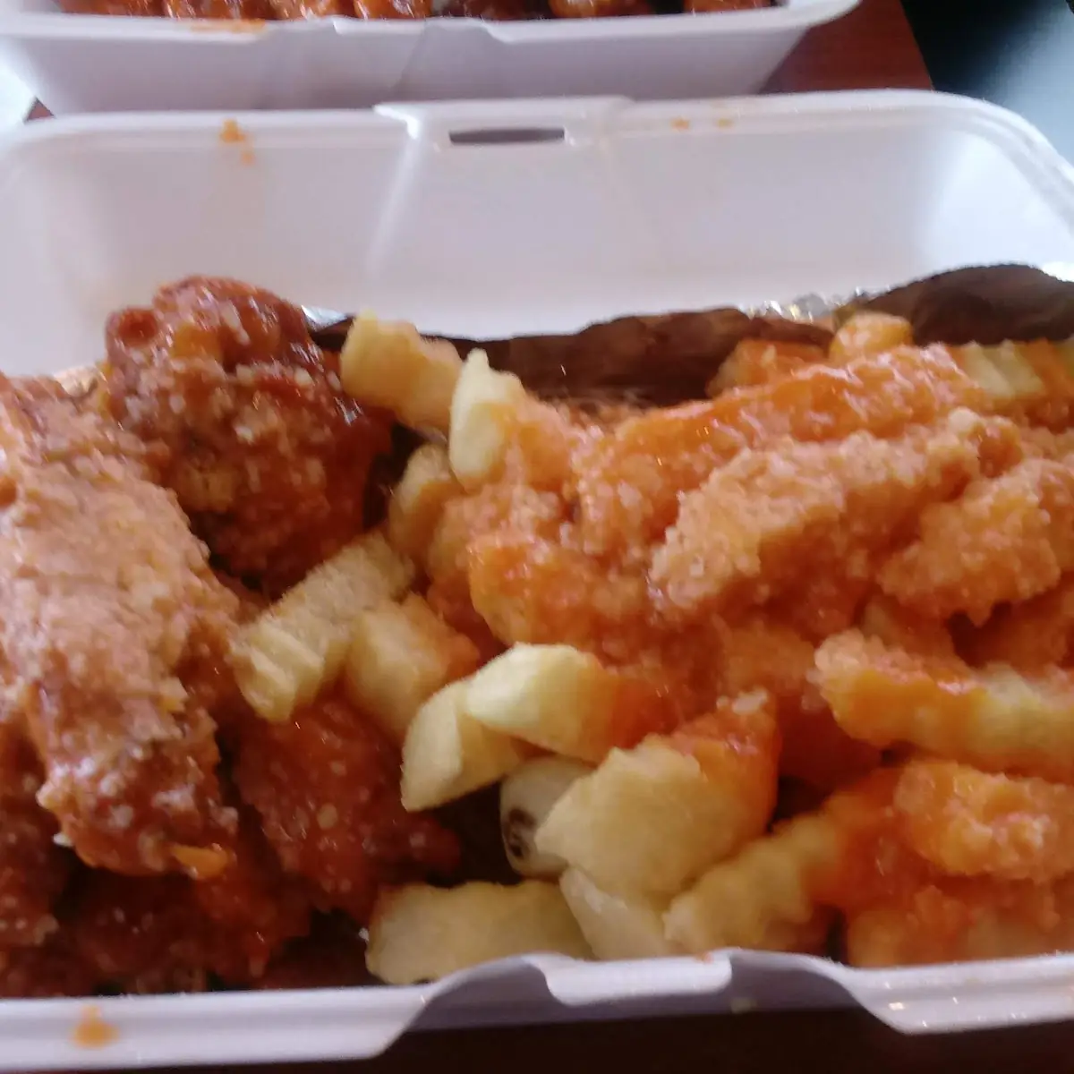 Garlic Parmesan Chicken Wings & Fries