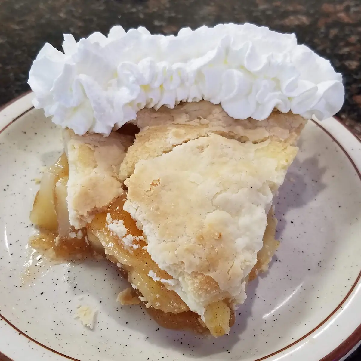Apple Pie with Whipped Topping
