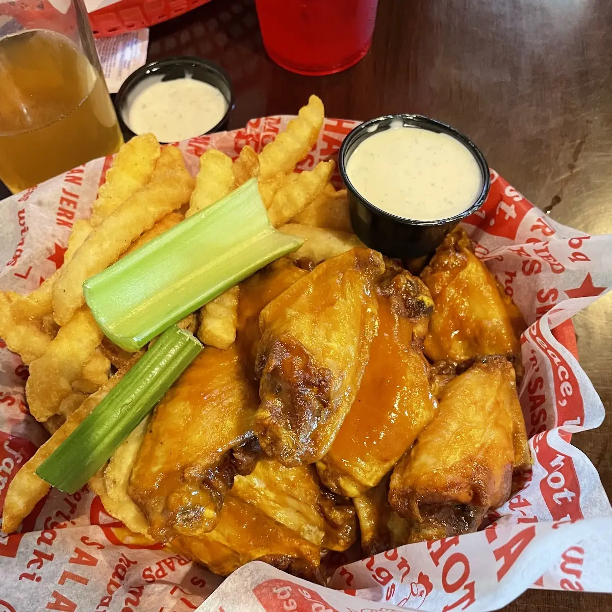 Chicken Wings and Fries