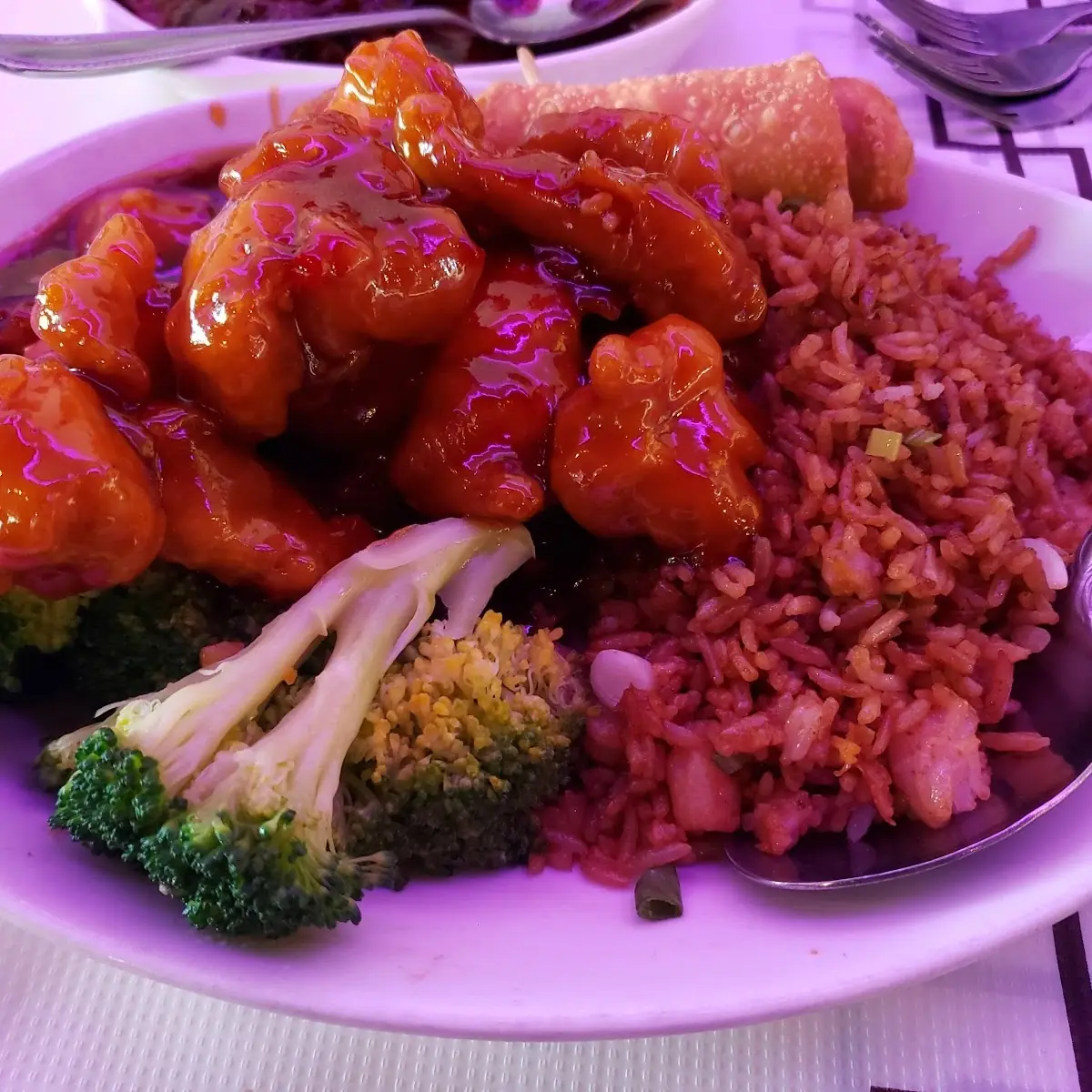Orange Chicken and Shrimp Fried Rice