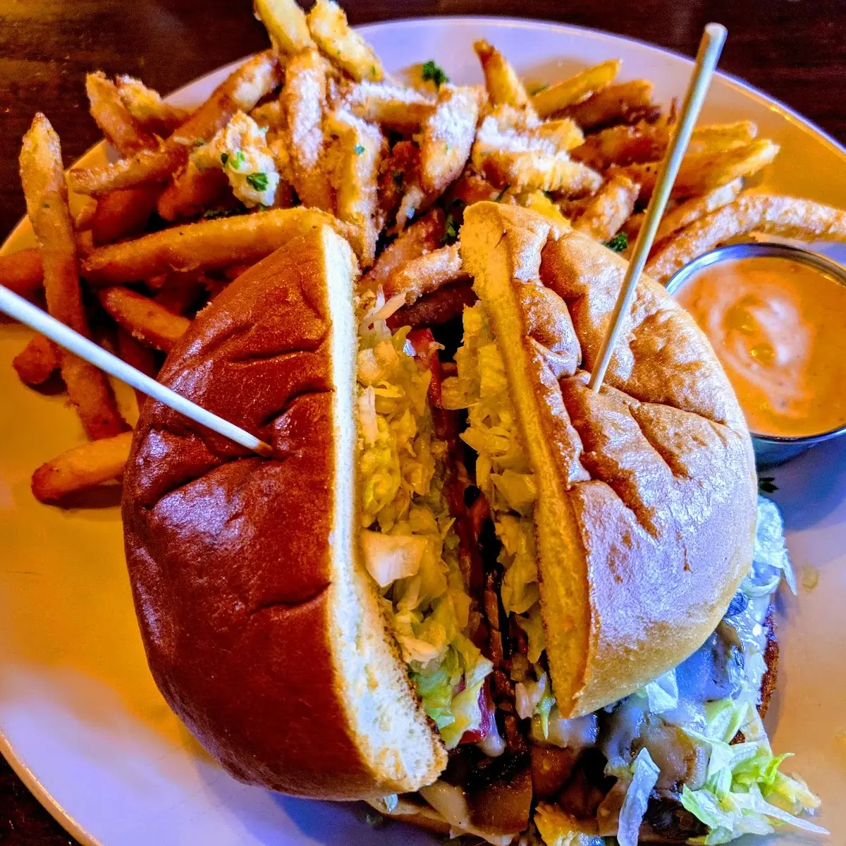 Mushroom and Swiss Burger