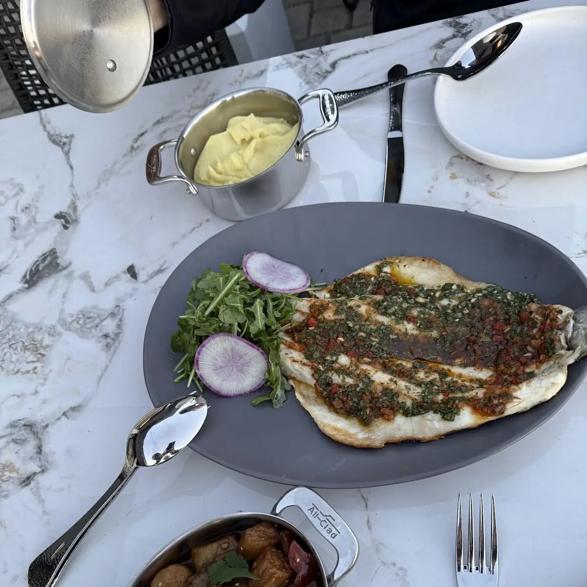 Sea Bass Mashed Potatoes