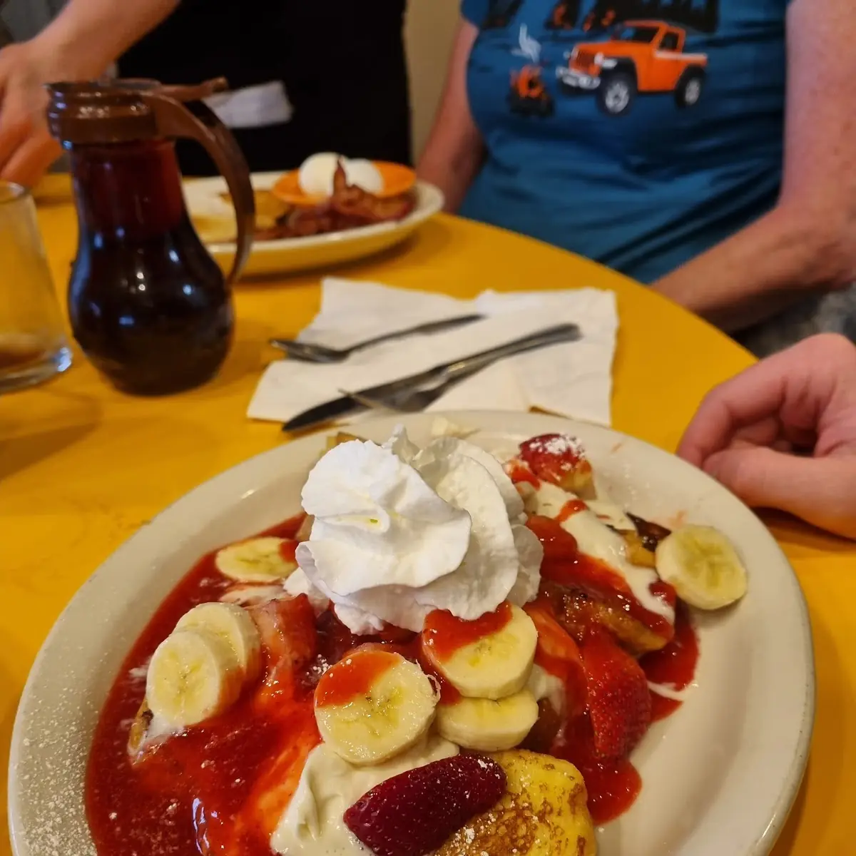 Strawberries and Banana Pancakes