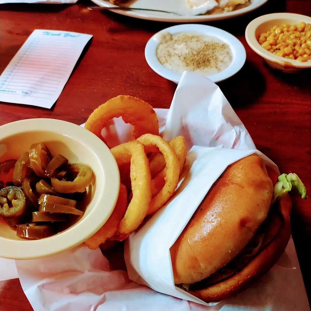 Combo 1 Cheese Burger and Onion Rings