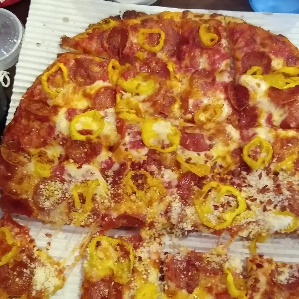 Pepperoni and Banana Peppers