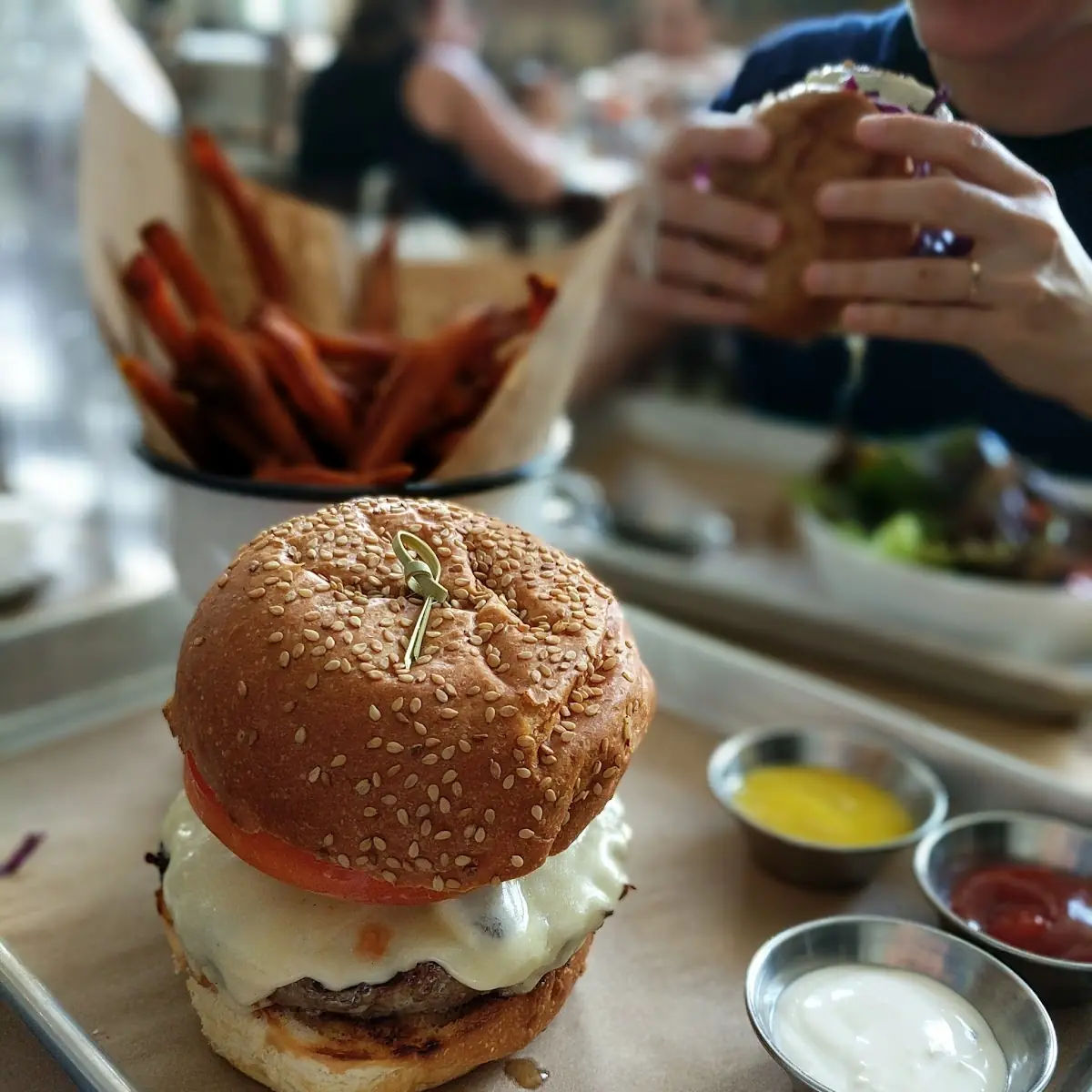 Cheese Burger and Fries