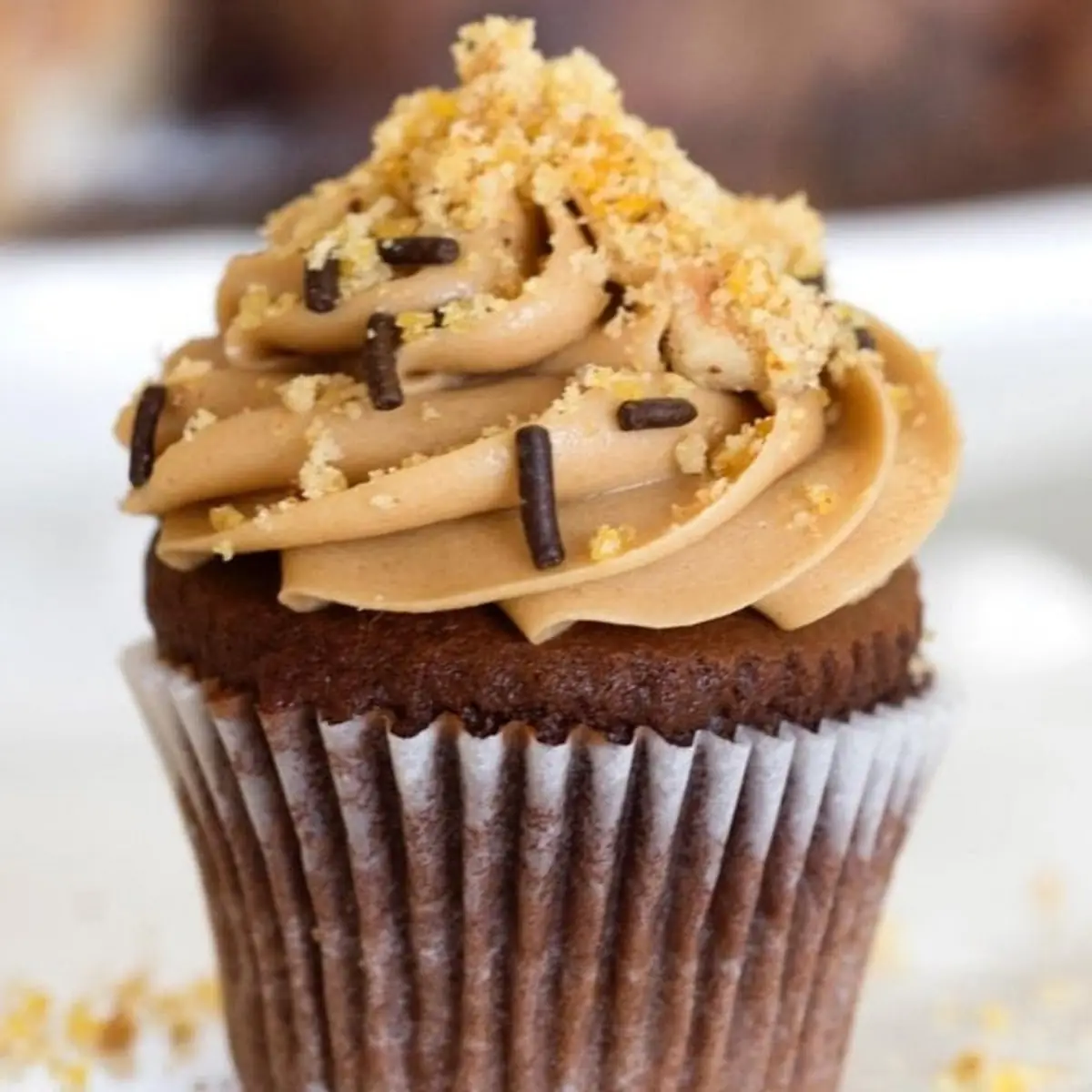 Hazelnut Mocha Mini Cupcakes