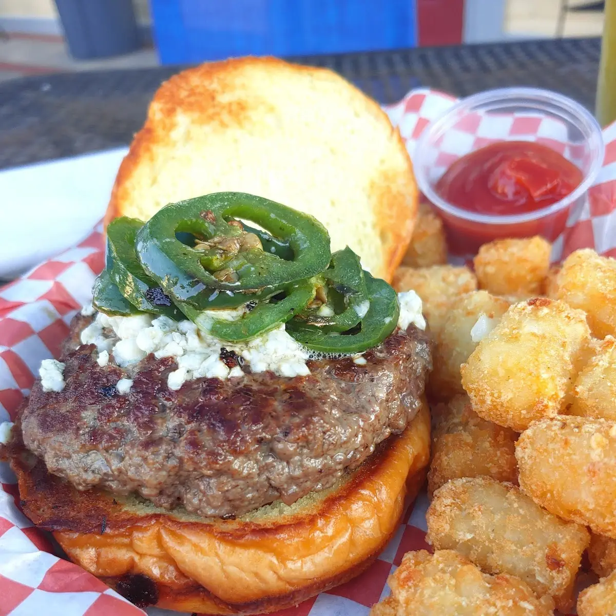 Gammon Burger Blue Cheese Jalapeno