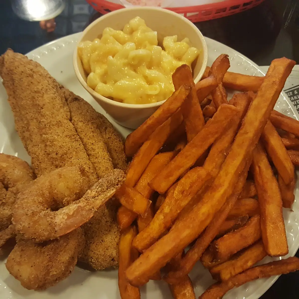 Shrimp with Sweet Potato Fries