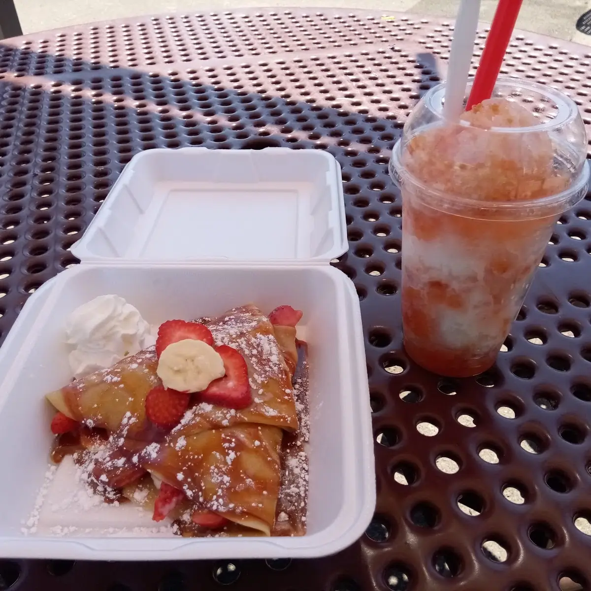 Carmel Crepes and Guava Shaved Ice