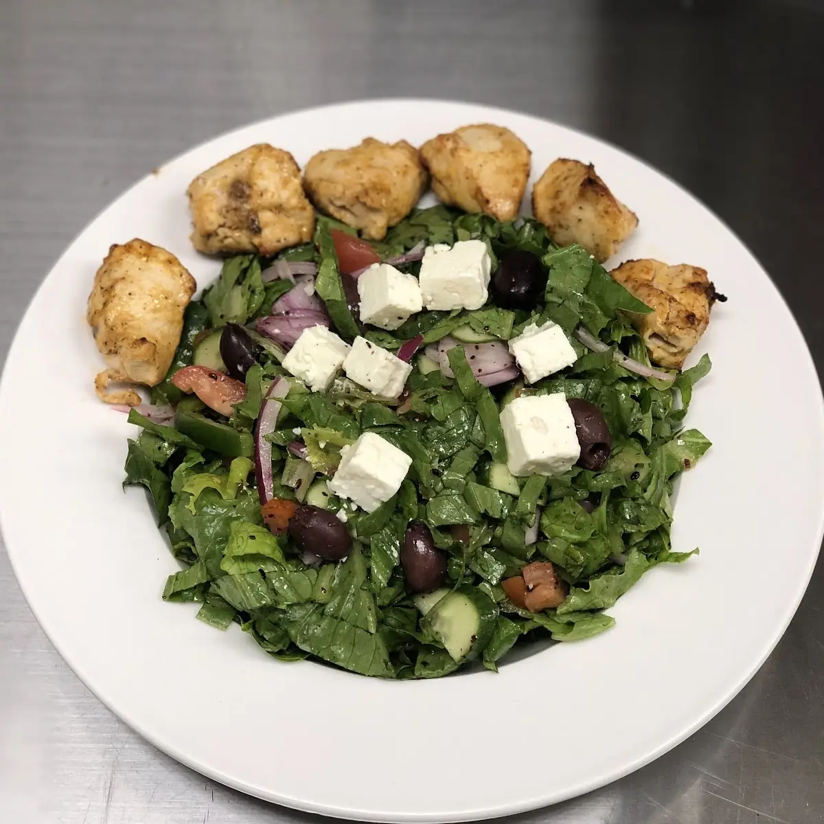 Chicken Kebab Caesar Salad