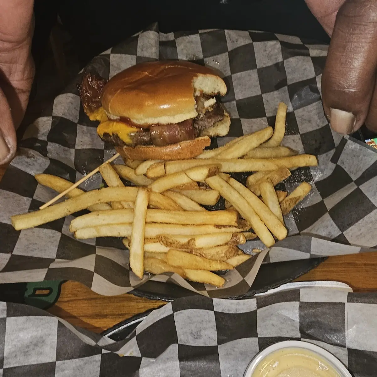 Cheese Burger and Fries